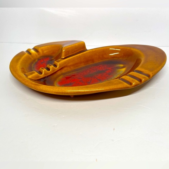 Vintage MCM Wade Of California Ceramic Boomerang Heart Ashtray Coin Trinket Tray - Picture 10 of 13